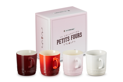 Stoneware Petits Fours Set of 4 Cappuccino Mugs