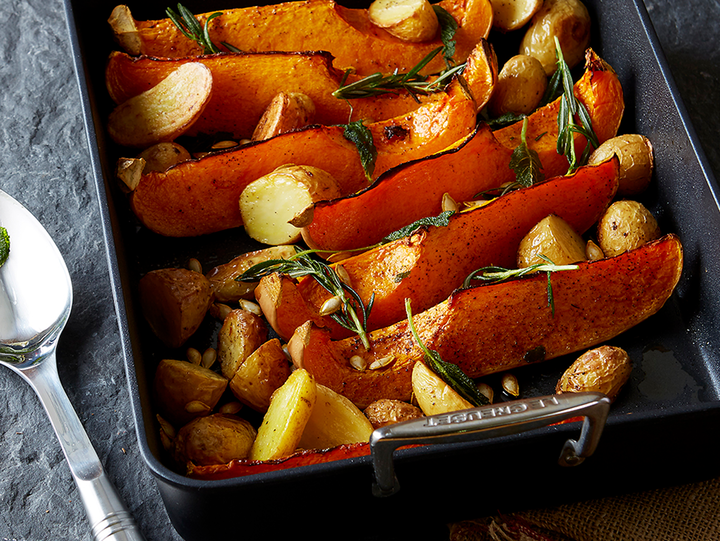 Roasted New Potatoes and Butternut Squash