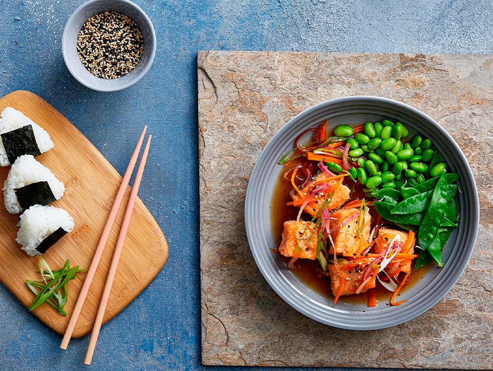 Salmon Marinated with Nanban Sauce