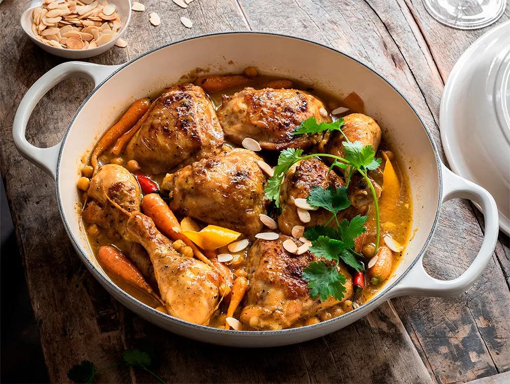 Saffron and Honey Chicken Casserole with Orange & Ginger Sauce